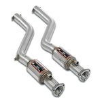 wide view of Supersprint Front exhaust kit right + left for BMW E46 M3 3.2i Coupé/Cabrio 2001-2006 (Ø63,5mm - Dual Pipe) with white background