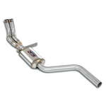 wide front view of Supersprint Y-Pipe (resonated) for Alfa Romeo Giulia Sprint GT 1600 1963-1966 with white background
