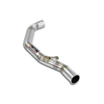 wide view of Supersprint Exit pipe O70 for BMW E9 2.5 CS 1974-1975 with white background