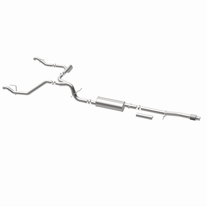 BRExhaust 106-1084 direct-fit exhaust kit, opposite rear three-quarter view of the turntable spin