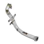 wide view of Supersprint Turbo downpipe kit (Replaces catalytic converter) for 500 ABARTH 1.4T - All models (TD 04 / GTO Turbocharger conversion) 2008-2023 with white background