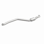 MagnaFlow 52238 oem grade direct-fit catalytic converter, front three-quarter view of the turntable spin