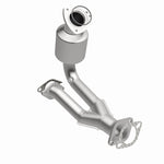 MagnaFlow 5461925 carb direct-fit catalytic converter, front three-quarter view of the turntable spin