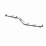 MagnaFlow 21-554 oem grade direct-fit catalytic converter, opposite rear three-quarter view of the turntable spin