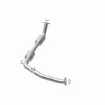 MagnaFlow 5582629 carb direct-fit catalytic converter, opposite rear three-quarter view of the turntable spin