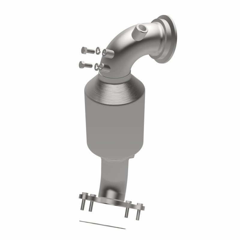 MagnaFlow 21-421 oem grade direct-fit catalytic converter, opposite side view of the turntable spin