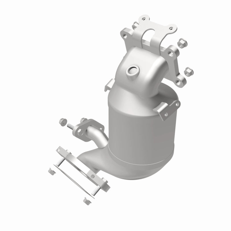 MagnaFlow 290062 oem grade manifold converter, rear view of the turntable spin