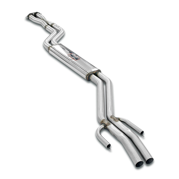wide view of Supersprint "X-Pipe" Resonated for BMW E30 M3 2.3L 1985-1992 with white background