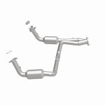 MagnaFlow 5451419 carb direct-fit catalytic converter, side view of the turntable spin