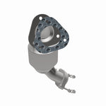 MagnaFlow 551942 carb direct-fit catalytic converter, opposite side view of the turntable spin