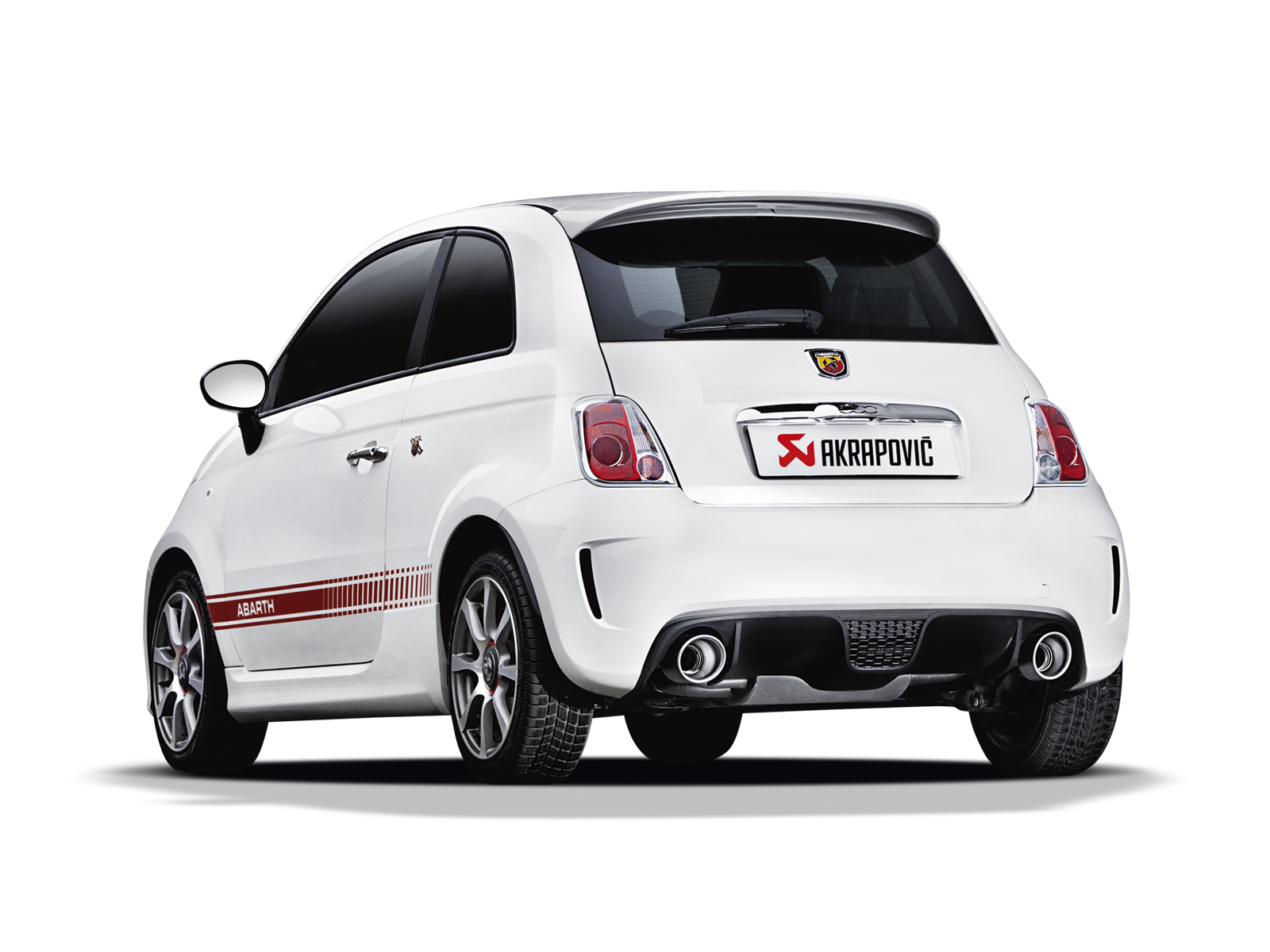 Akrapovic Slip-On Line (SS) M-FI/SS/1H for Fiat 500 Abarth (312) 2012-2017, side view