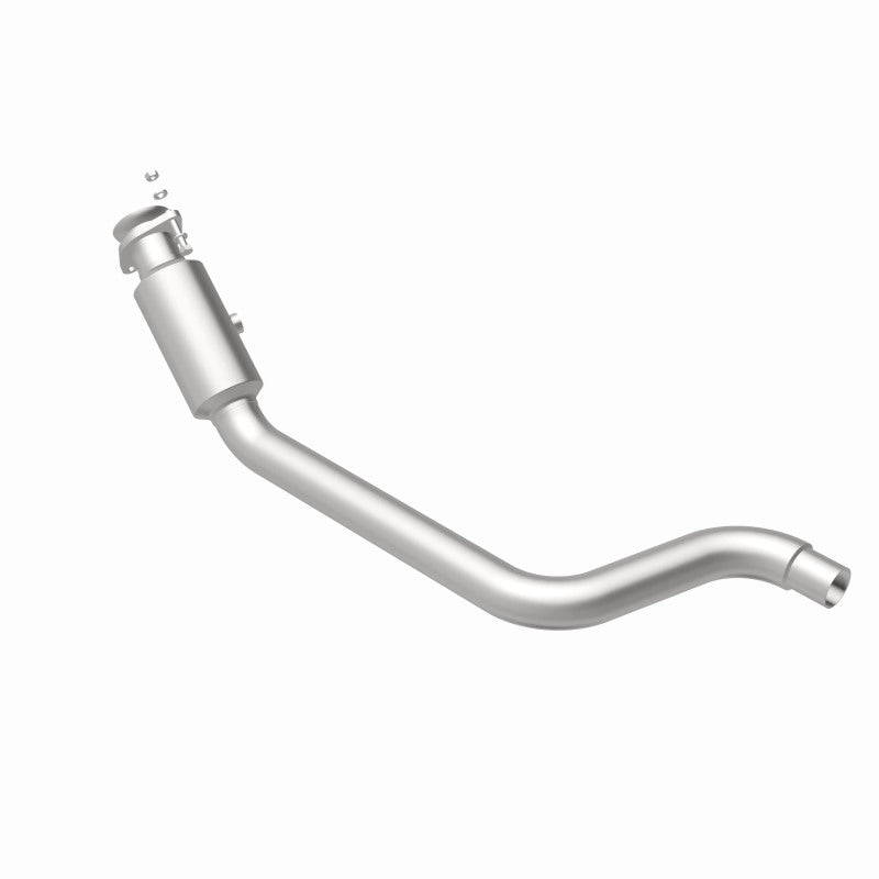 MagnaFlow 5561300 carb direct-fit catalytic converter, rear view of the turntable spin