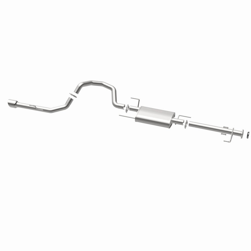 BRExhaust 106-0756 direct-fit exhaust kit, opposite rear three-quarter view of the turntable spin