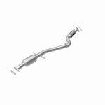 MagnaFlow 5571091 carb direct-fit catalytic converter, rear view of the turntable spin