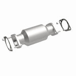 MagnaFlow 52861 oem grade direct-fit catalytic converter, front three-quarter view of the turntable spin