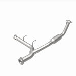 MagnaFlow 4651411 carb direct-fit catalytic converter, rear view of the turntable spin