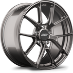 Gunmetal finished alloy wheel with Y-spoke design and five bolt pattern on white background - APEX Wheels wheel for 19x9 ET34 5x112 - Anthracite