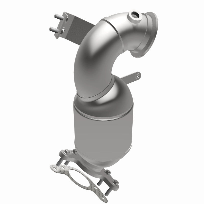 MagnaFlow 280132 oem grade direct-fit catalytic converter, opposite side view of the turntable spin