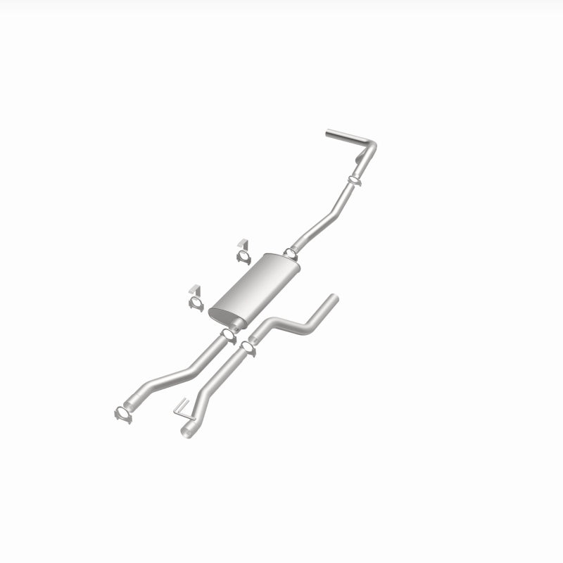 BRExhaust 106-0491 direct-fit exhaust kit, opposite front three-quarter view of the turntable spin