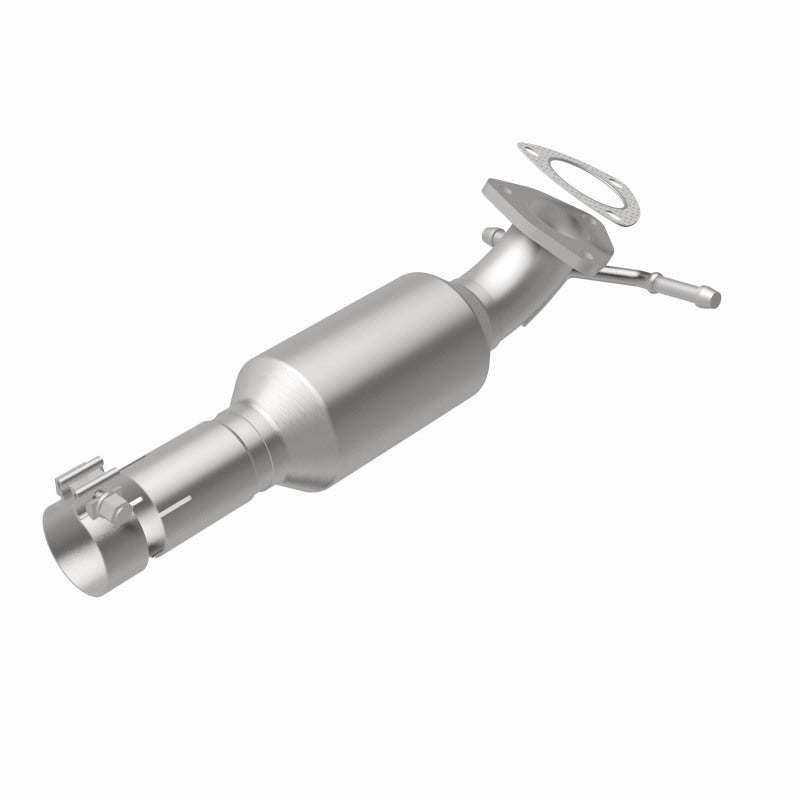 MagnaFlow 280131 oem grade direct-fit catalytic converter, rear view of the turntable spin