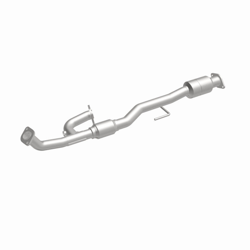 MagnaFlow 5571754 carb direct-fit catalytic converter, front three-quarter view of the turntable spin