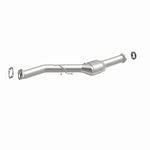 MagnaFlow 5421159 carb direct-fit catalytic converter, front three-quarter view of the turntable spin