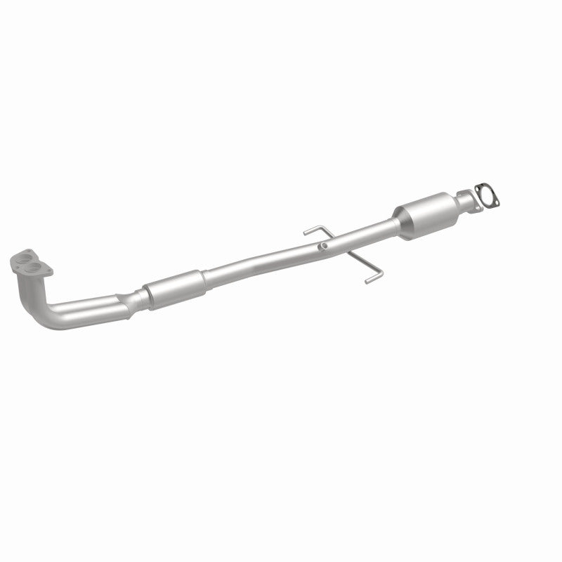 MagnaFlow 21-374 oem grade direct-fit catalytic converter, front three-quarter view of the turntable spin