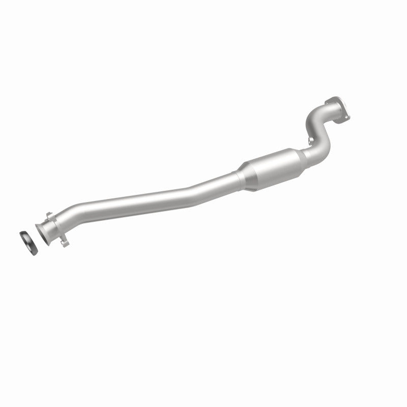 MagnaFlow 5491966 carb direct-fit catalytic converter, front three-quarter view of the turntable spin