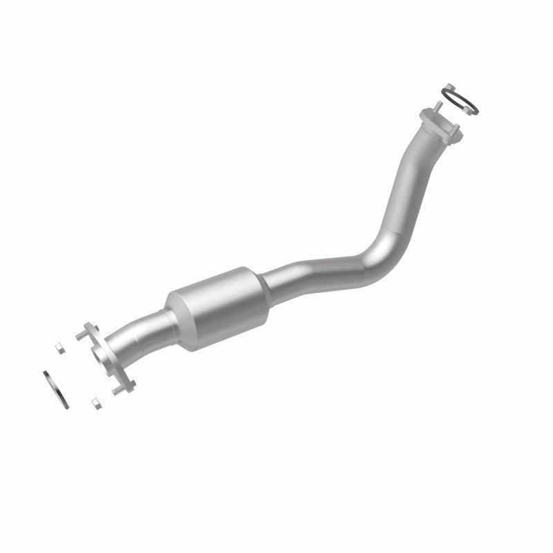 MagnaFlow 5571541 carb direct-fit catalytic converter, rear view of the turntable spin
