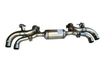 Remus G42 M240i Racing Sport Centered Cat-Back Exhaust, centered rear silencer system with valves and twin outlets per side