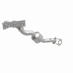 MagnaFlow 5531718 carb manifold converter, front three-quarter view of the turntable spin