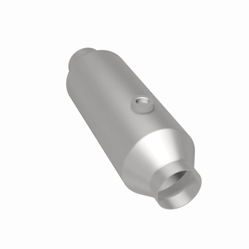 MagnaFlow 4451356 universal catalytic converter, rear three-quarter view of the turntable spin