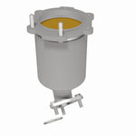 MagnaFlow 5411022 carb direct-fit catalytic converter, rear three-quarter view of the turntable spin