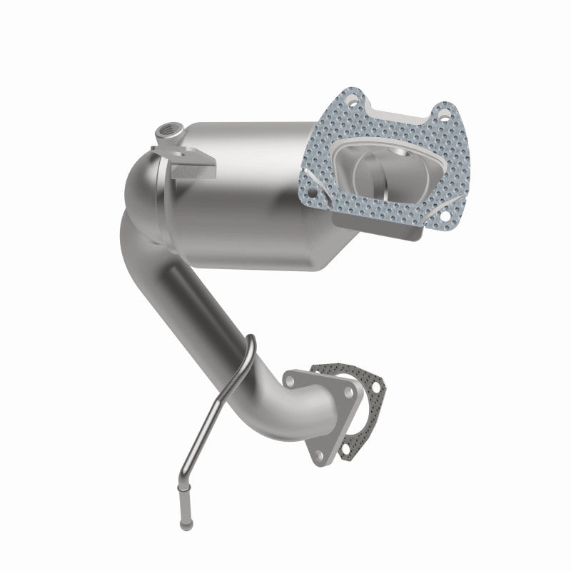 MagnaFlow 5551161 carb manifold converter, front three-quarter view of the turntable spin