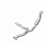 MagnaFlow 5451429 carb direct-fit catalytic converter, rear view of the turntable spin