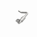 MagnaFlow 5451651 carb direct-fit catalytic converter, opposite front three-quarter view of the turntable spin