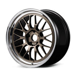 RAYS manufacturer illustration of 21A spec-SR in Shining Bronze Metal / Rim DC for 18x10.5 5x114.3 -25 mm listing; wheel on white background