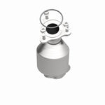MagnaFlow 551300 carb direct-fit catalytic converter, side view of the turntable spin