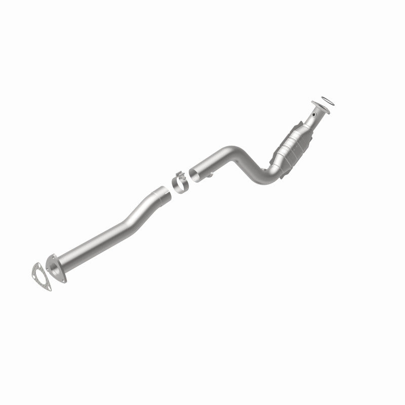 MagnaFlow 4551535 carb direct-fit catalytic converter, rear view of the turntable spin