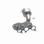 MagnaFlow 5582822 carb manifold converter, opposite side view of the turntable spin