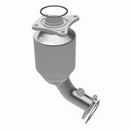 MagnaFlow 5481322 carb direct-fit catalytic converter, opposite rear three-quarter view of the turntable spin