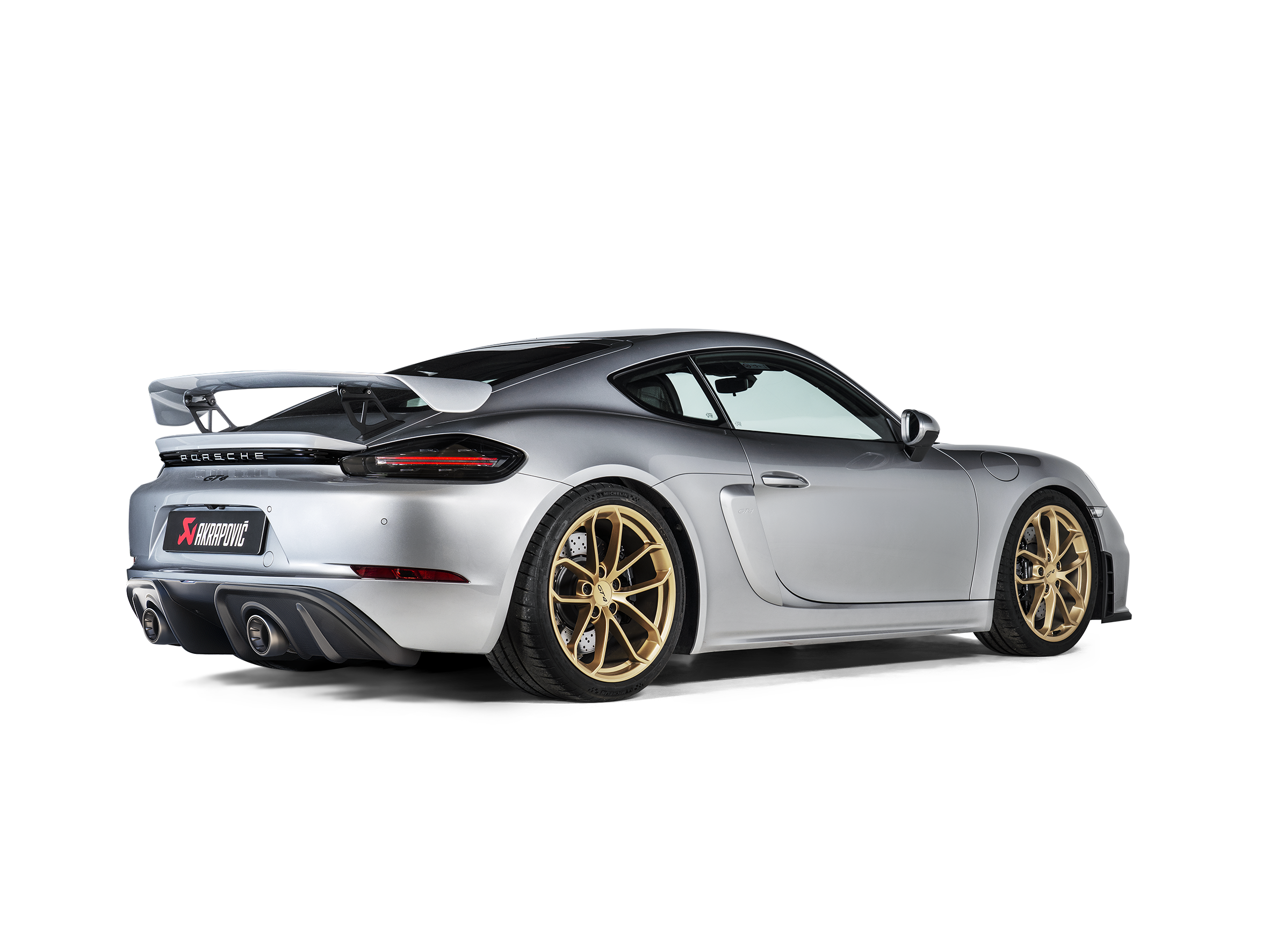 Akrapovic Porsche Cayman GT4 (718) Rear Carbon Fiber Diffuser - Matte DI-PO/CA/8/M for Porsche 718 Cayman GT4 / Boxster Spyder 982 2020-2023, side view