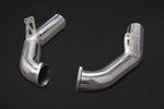 Pair of Capristo OPF/GPF spare pipes for BMW 850i G14, G15 and G16, polished stainless