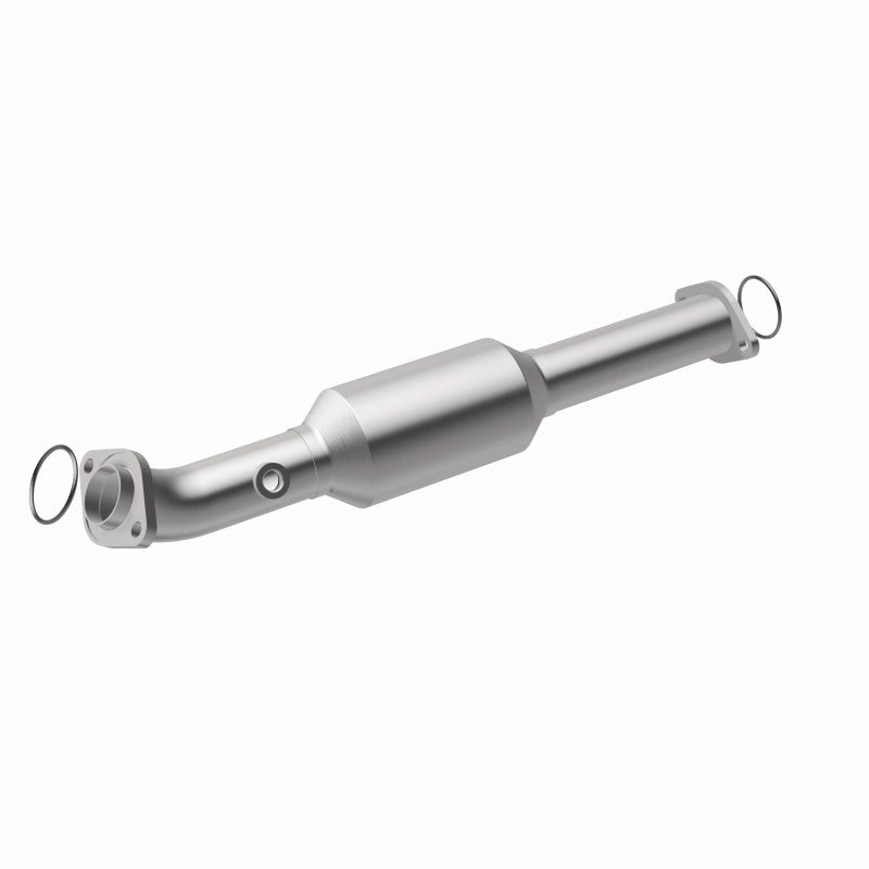 MagnaFlow 5592661 carb direct-fit catalytic converter, front three-quarter view of the turntable spin