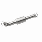 MagnaFlow 5592661 carb direct-fit catalytic converter, front three-quarter view of the turntable spin