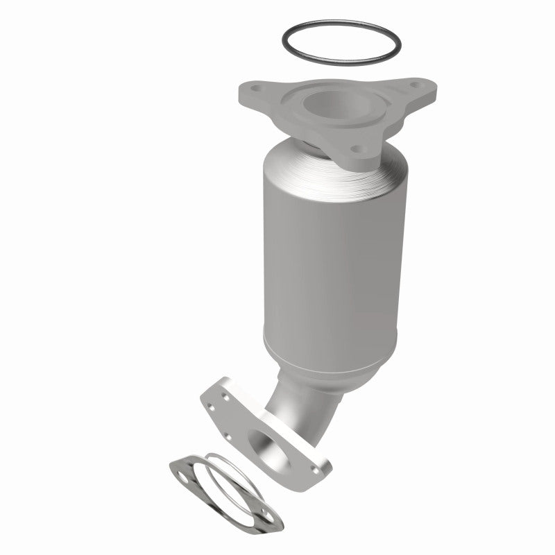 MagnaFlow 551889 carb direct-fit catalytic converter, rear view of the turntable spin