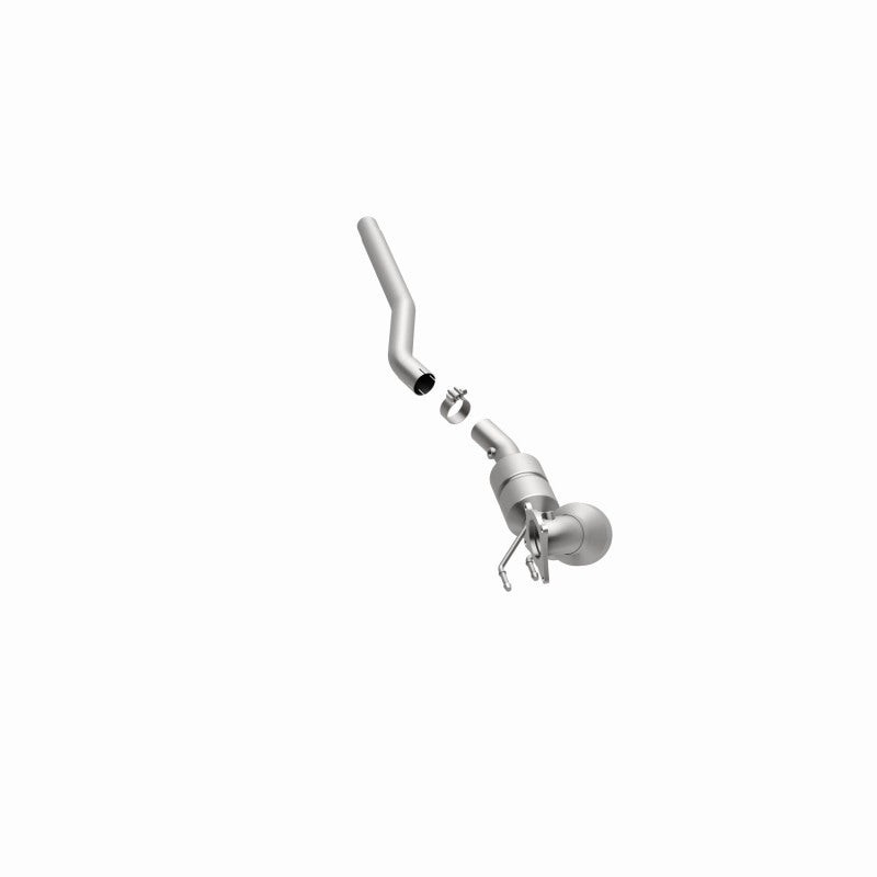 MagnaFlow 551361 carb direct-fit catalytic converter, opposite side view of the turntable spin