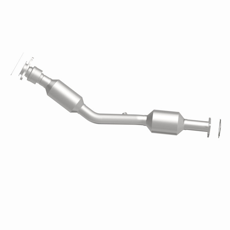 MagnaFlow 5582722 carb direct-fit catalytic converter, side view of the turntable spin