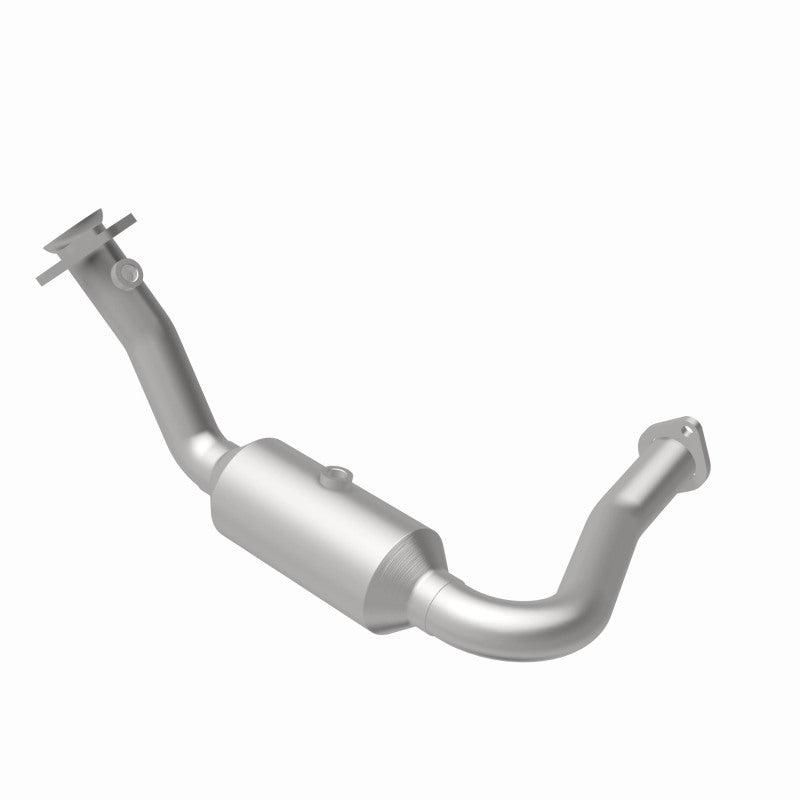MagnaFlow 5451677 carb direct-fit catalytic converter, rear view of the turntable spin