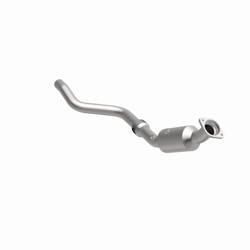 MagnaFlow 5461243 carb direct-fit catalytic converter, front three-quarter view of the turntable spin